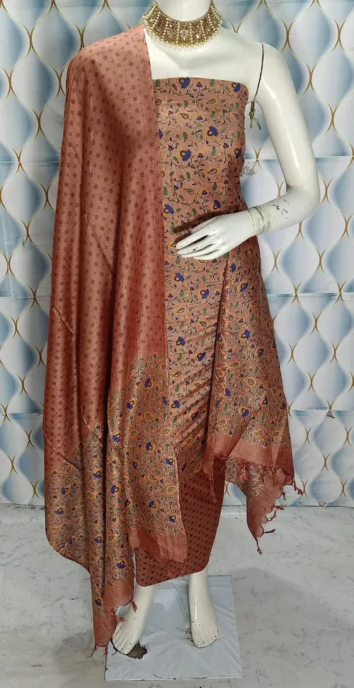 Elegant Katan Silk Full Suit – A Timeless Blend of Luxury and Tradition